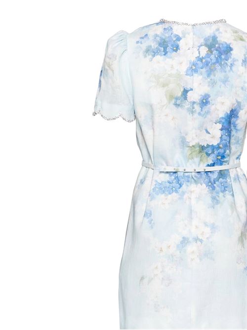 Crush Scalloped Shift Dress ZIMMERMANN | 2161DR251BLUE FLORAL